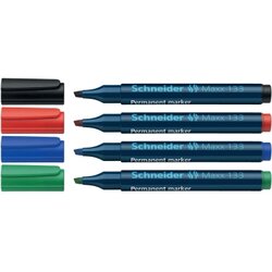 Schneider 113394 Permanentmarker Maxx sort 4St 