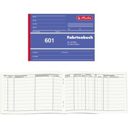 Herlitz 840645 Fahrtenbuch 601 DIN A6 quer 40Blatt