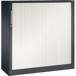 C+P Rollladenschrank Asisto 3 Ordnerhöhen 1.200 x 1.310 x 435 mm (B x H x T) schwarzgrau