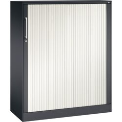 C+P Rollladenschrank Asisto 3 Ordnerhöhen 1.000 x 1.310 x 435 mm (B x H x T) schwarzgrau