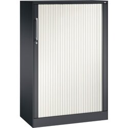 C+P Rollladenschrank Asisto 3 Ordnerhöhen 800 x 1.310 x 435 mm (B x H x T) schwarzgrau