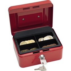 WEDO® 145102X Geldkassette 15,2x11,5x8cm Größe 1 rot