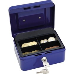 WEDO® 145103X Geldkassette 15,2x11,5x8cm Größe 1 blau