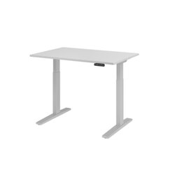 Hammerbacher VXMKA12/5/S Schreibt. el.120x80cm silber/grau