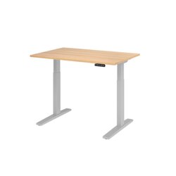 Hammerbacher VXMKA12/E/S Schreibt. el.120x80cm silber/eiche