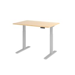 Hammerbacher VXMKA12/3/S Schreibt. el.120x80cm silber/ahorn