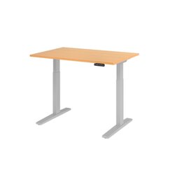 Hammerbacher VXMKA12/6/S Schreibt. el.120x80cm silber/buche