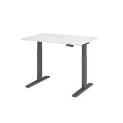 Hammerbacher VXMKA12/W/G Schreibt. el.120x80cm graphit/weiß