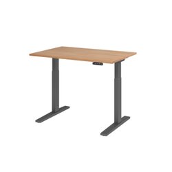 Hammerbacher VXMKA12/N/G Schreibt. el.120x80cm graphit/nussbaum