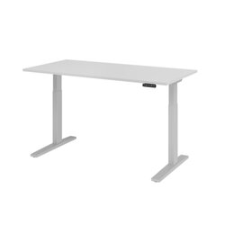 Hammerbacher VXMKA16/5/S Schreibt. el.160x80cm silber/grau