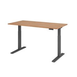 Hammerbacher VXMKA16/N/G Schreibt. el.160x80cm graphit/nussbaum