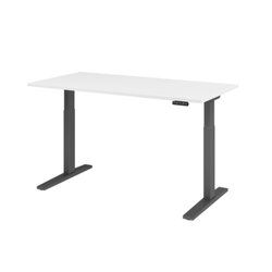 Hammerbacher VXMKA16/W/G Schreibt. el.160x80cm graphit/weiß