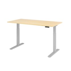 Hammerbacher VXMKA16/3/S Schreibt. el.160x80cm silber/ahorn