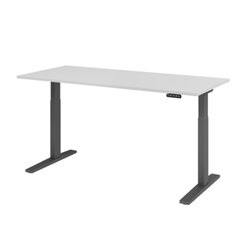 Hammerbacher VXMKA19/5/G Schreibt. el.180x80cm graphit/grau