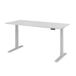 Hammerbacher VXMKA19/5/S Schreibt. el.180x80cm silber/grau
