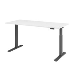 Hammerbacher VXMKA19/W/G Schreibt. el.180x80cm graphit/weiß