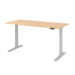 Hammerbacher VXMKA19/E/S Schreibt. el.180x80cm silber/eiche