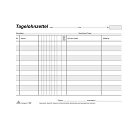RNK Verlag 182 Tagelohnblock  A5 quer SD 3x40Bl.