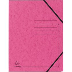 Exacompta 555420E Eckspanner DIN A4 Karton rosa 