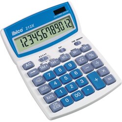 ibico® IB410086 Tischrechner 212X 12-stellig lichtgrau/blau