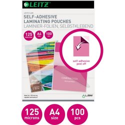 Leitz 16925 Folientasche DIN A4 125mic selbstkl. EVA 100 St./Pack.