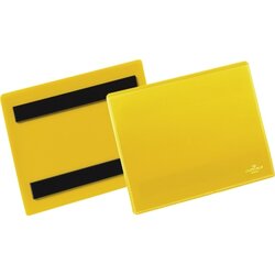 DURABLE 175604 Kennzeichnungstasche DIN A6 quer gelb 50 St./Pack.
