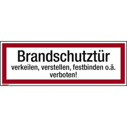 Neutralware 195048400 Hinweisschild Brandschutztür 297x105mm 