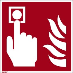 Neutralware 195052200 Hinweisschild Brandmelder  ISO 7010/F005 200x200mm 