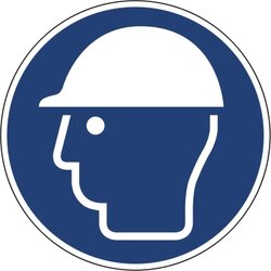 Neutralware 195050800 Hinweisschild Kopfschutz  ISO 7010/M014 200mm 