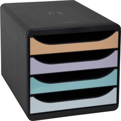 Exacompta 3104296D Schubladenbox BIG-BOX 4Schübe aquarel sort