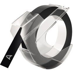 DYMO® 520109 Prägeband 9mmx3m sk Kunststoff glänzend schwarz