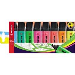 STABILO® 70/8 Textmarker BOSS 2-5mm farbig sortiert 8 St./Pack.