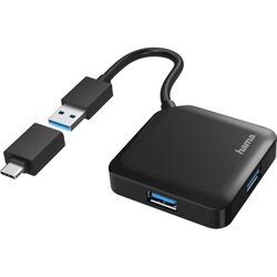 Hama 00200116 USB-Hub 4Ports inkl. USB-C Adapter