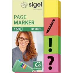 SIGEL HN635 Haftmarker 40Bl sort 4St