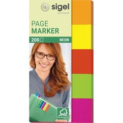 SIGEL HN650 Haftmarker Neon 20x50mm farbig sortiert 5 St./Pack