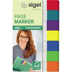 SIGEL HN677 Haftmarker 50x84mm sortiert 7x40 Bl./Pack.