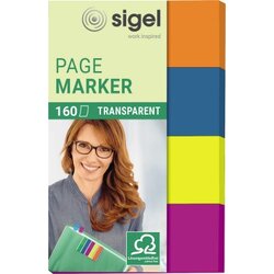 SIGEL HN614 Haftmarker 50x80mm farbig sortiert 4 St./Pack.