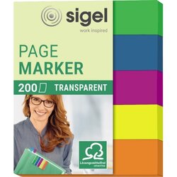 SIGEL HN615 Haftmarker 50x60mm farbig sortiert 5 St./Pack.