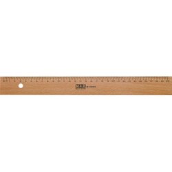 M+R 19300000 Lineal 30cm Holz Metalleinlage 
