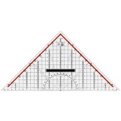 M+R 23320100 Zeichendreieck 32cm Skala rot 