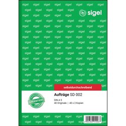 SIGEL SD002 Auftragsformular A5 sd 3x40Bl
