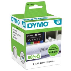 DYMO® S0722400 Adressetikett 89x36mm ws 2x260 St./Pack.