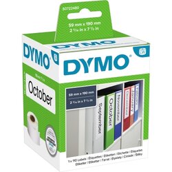 DYMO® S0722480 Ordneretikett  190x59mm ws 110St