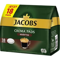 JACOBS 193177 Kaffeepad Crema kräftig 18 St./Pack.