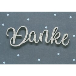 Perleberg 7781052-2 Karte Danke Lettering 