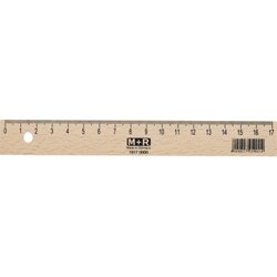 M+R 19170000 Lineal 17cm Holz naturbelassen buche