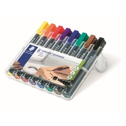 STAEDTLER® 350 WP8 Permanentmaker Lumocolor 2-5mm sortiert 8 St./Pack.