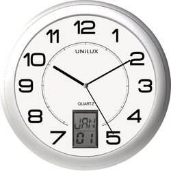 UNILUX 100340853 Wanduhr Instinct 30,5cm Edelstahl silber