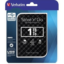 Verbatim 53194 Festplatte Store n Go USB 3.0 1TB schwarz