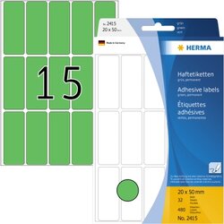 HERMA 2415 Vielzwecketikett 20x50mm grün 480 St./Pack.